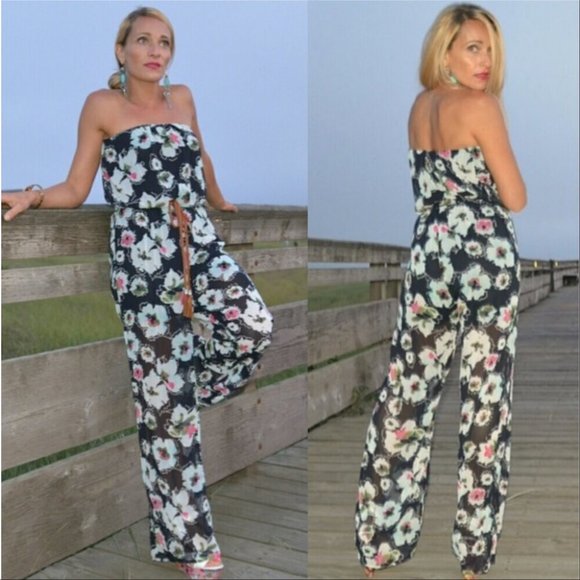 BOHO BABE Floral Print Jumpsuit - Picture 4 of 5